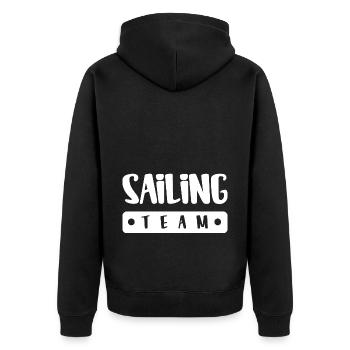 Équipe de voile - Veste à capuche bio Premium Unisexe - noir - Dos - Nico (187cm)