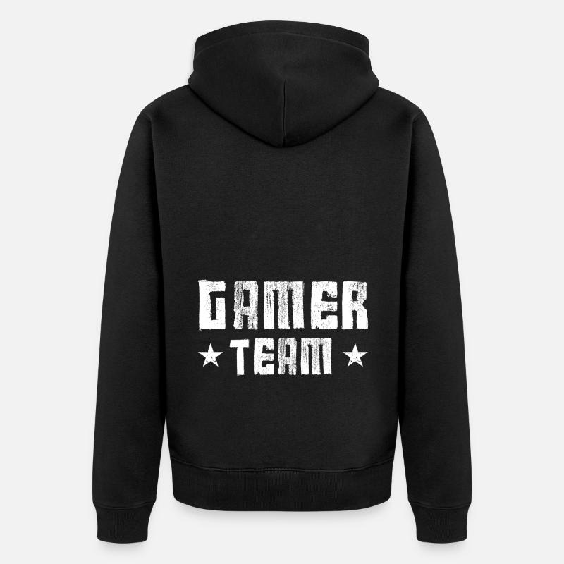 Équipe de joueurs - Veste à capuche bio Premium Unisexe - noir