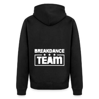 Équipe de breakdance Équipe Coloré - Veste à capuche bio Premium Unisexe - noir - Dos - Nico (187cm)