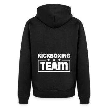 Kickboxing Team Colorful - Unisex Premium Organic Zip Hoodie - black - Back - Nico (187cm)
