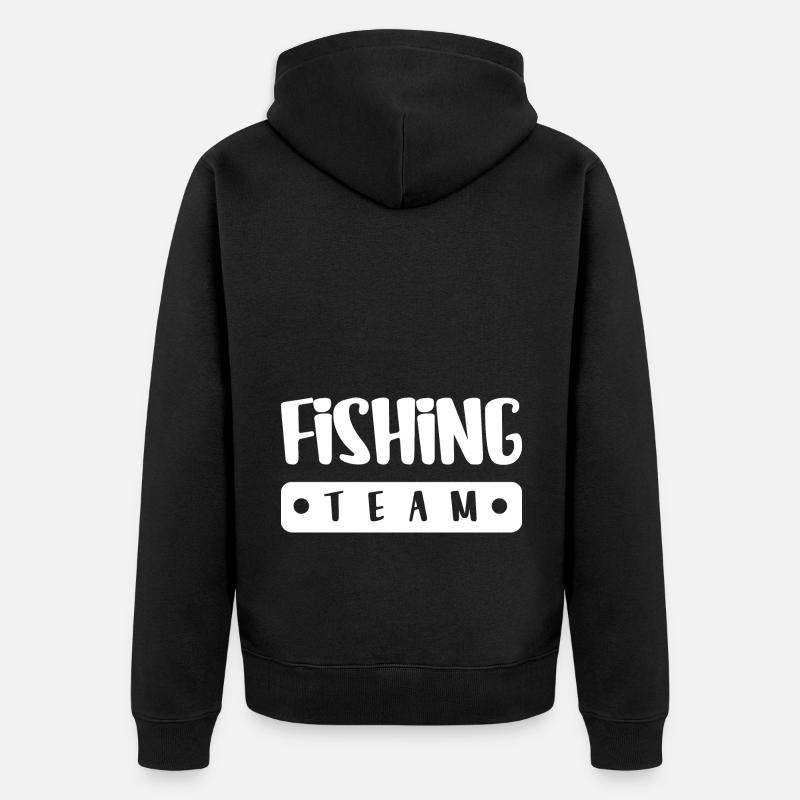 Équipe de pêche - Veste à capuche bio Premium Unisexe - noir