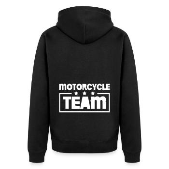 Moto Équipe Coloré - Veste à capuche bio Premium Unisexe - noir - Dos - Nico (187cm)