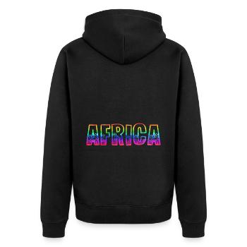 africa rs arc-en-ciel - Veste à capuche bio Premium Unisexe - noir - Dos - Nico (187cm)
