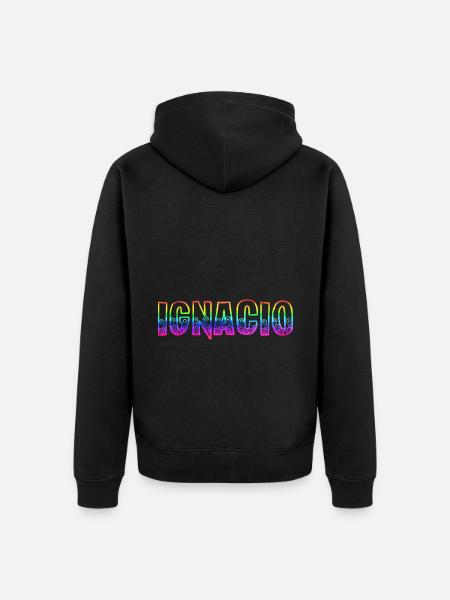 Ignacio RS Rainbow - Unisex Premium Organic Zip Hoodie - black