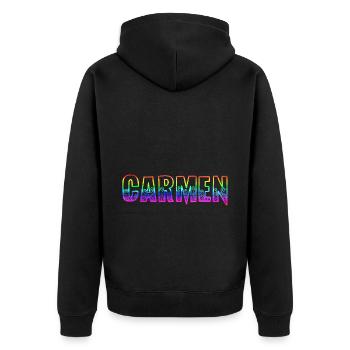 carmen rs arc-en-ciel - Veste à capuche bio Premium Unisexe - noir - Dos - Nico (187cm)