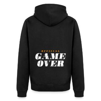 Citation Game Over - Veste à capuche bio Premium Unisexe - noir - Dos - Nico (187cm)