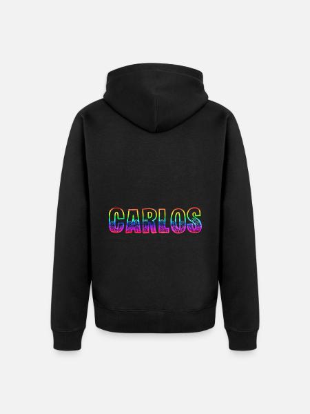 Carlos RS Rainbow - Unisex Premium Organic Zip Hoodie - black