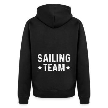Équipe de voile - Veste à capuche bio Premium Unisexe - noir - Dos - Nico (187cm)