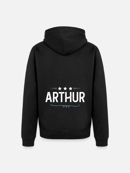 Arthur - Unisex Premium Organic Zip Hoodie - black