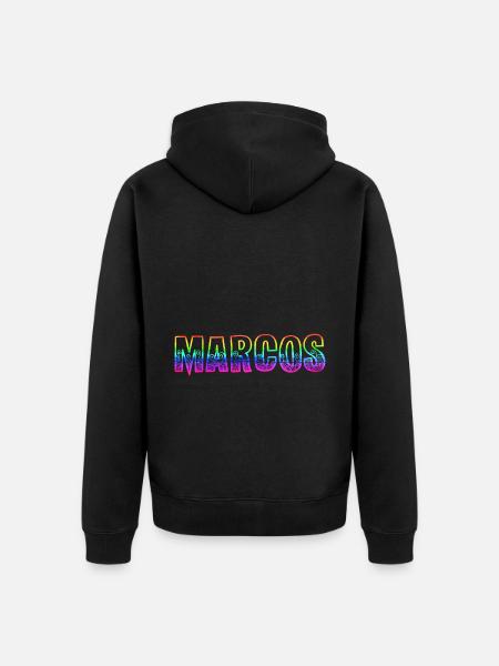 Marcos RS Rainbow - Unisex Premium Organic Zip Hoodie - black