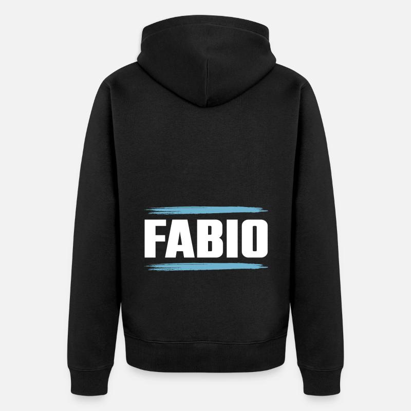 Fabio - Unisex Premium Bio Zip Hoodie - Schwarz