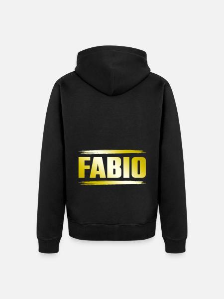 Fabio - Unisex Premium Bio Zip Hoodie - Schwarz