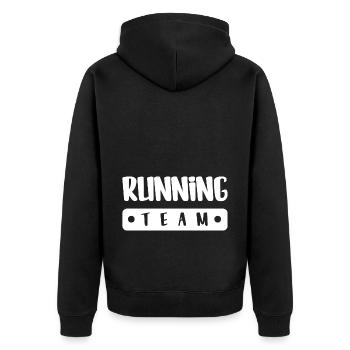 Équipe de course à pied - Veste à capuche bio Premium Unisexe - noir - Dos - Nico (187cm)