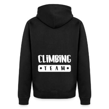 Climbing Team - Unisex Premium Bio Zip Hoodie - Schwarz - Hinten - Nico (187cm)