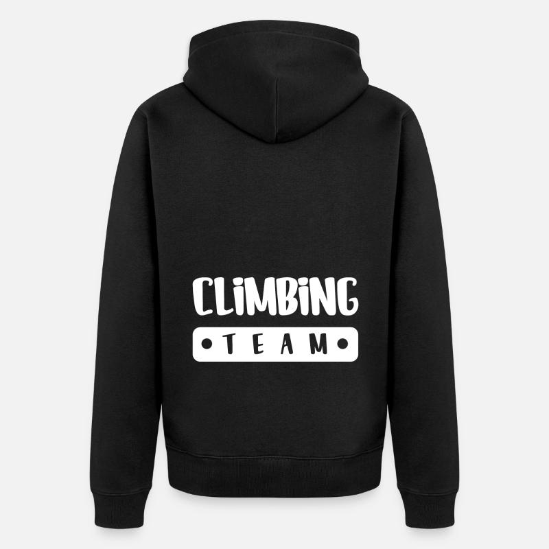 Climbing Team - Unisex Premium Bio Zip Hoodie - Schwarz