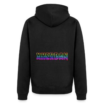 xherdan rs rainbow - Unisex Premium Organic Zip Hoodie - black - Back - Nico (187cm)