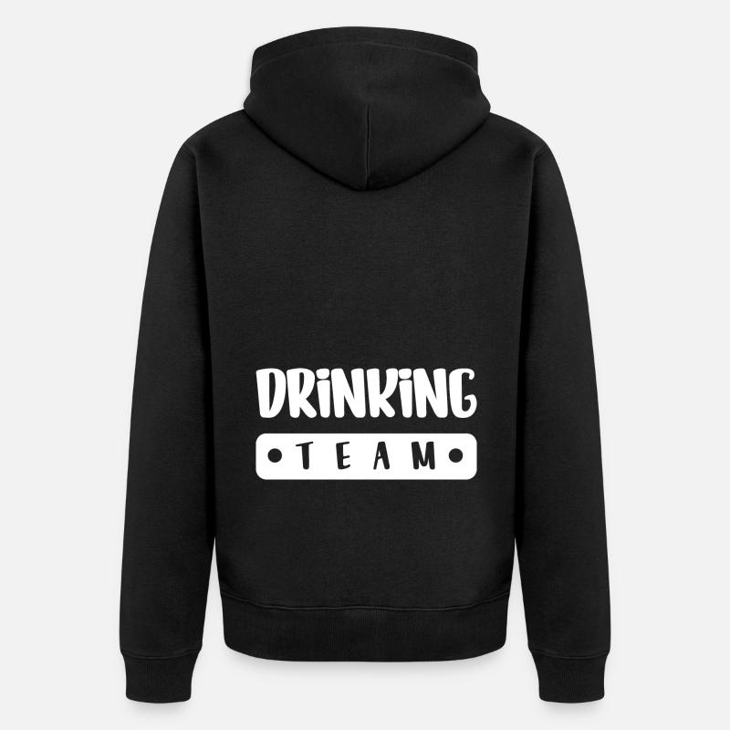 Équipe de consommation d’alcool - Veste à capuche bio Premium Unisexe - noir