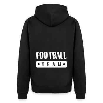 Équipe de football - Veste à capuche bio Premium Unisexe - noir - Dos - Nico (187cm)