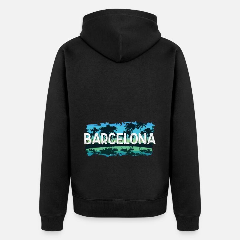 Barcelone - Veste à capuche bio Premium Unisexe - noir