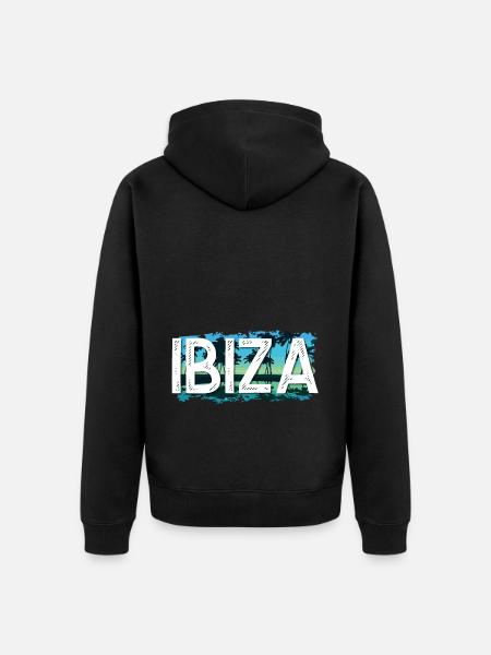 Ibiza - Unisex Premium Organic Zip Hoodie - black