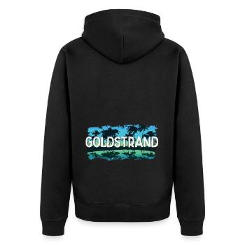 Sables dorés - Veste à capuche bio Premium Unisexe - noir - Dos - Nico (187cm)