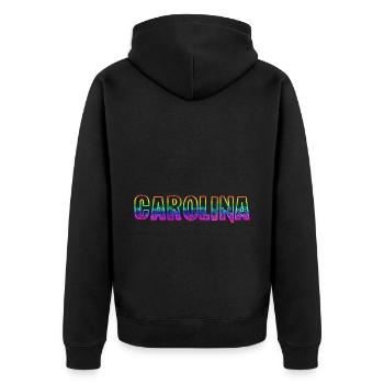 carolina rs arc-en-ciel - Veste à capuche bio Premium Unisexe - noir - Dos - Nico (187cm)