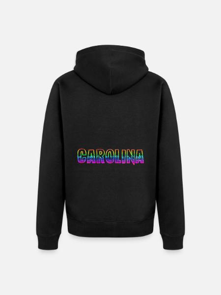 carolina rs rainbow - Unisex Premium Organic Zip Hoodie - black