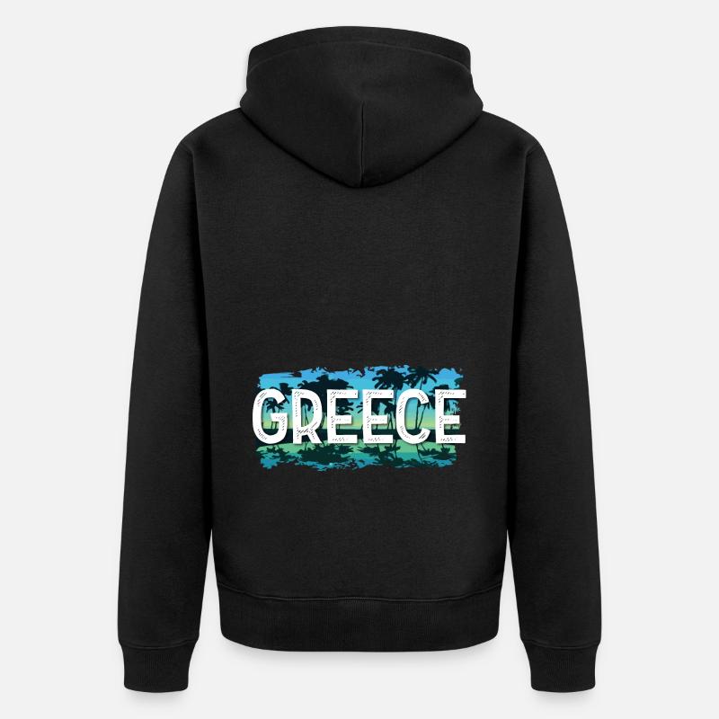 Grèce - Veste à capuche bio Premium Unisexe - noir