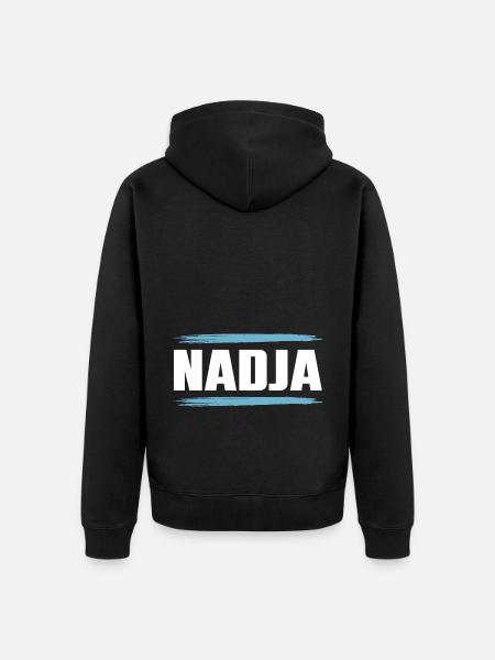 Nadja - Unisex Premium Organic Zip Hoodie - black