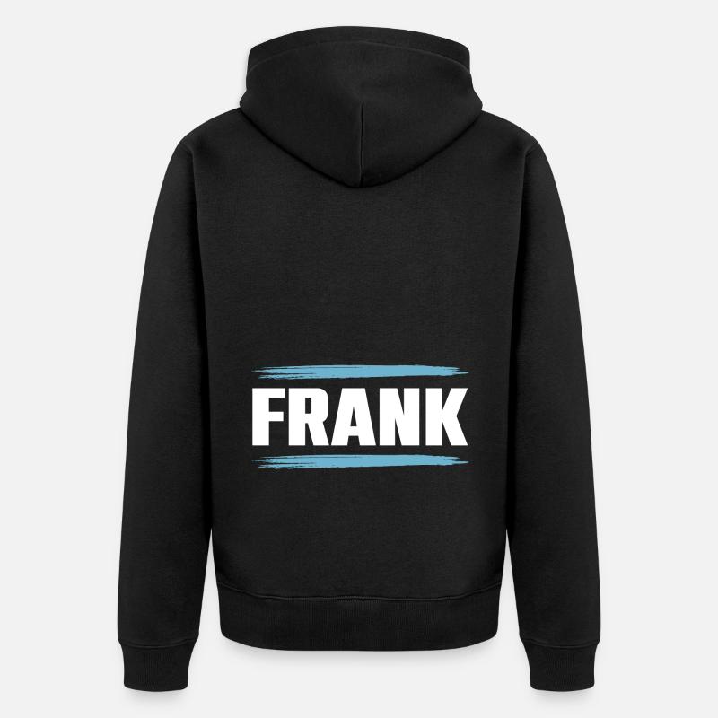 Frank - Unisex Premium Bio Zip Hoodie - Schwarz
