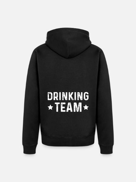 Drinking Team - Unisex Premium Organic Zip Hoodie - black