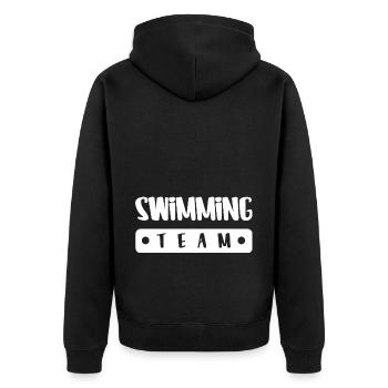 Équipe de natation - Veste à capuche bio Premium Unisexe - noir - Dos - Nico (187cm)