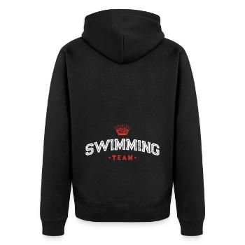 Équipe de natation - Veste à capuche bio Premium Unisexe - noir - Dos - Nico (187cm)