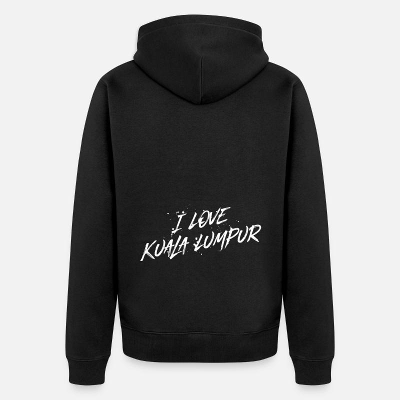 J’adore Kuala Lumpur - Veste à capuche bio Premium Unisexe - noir