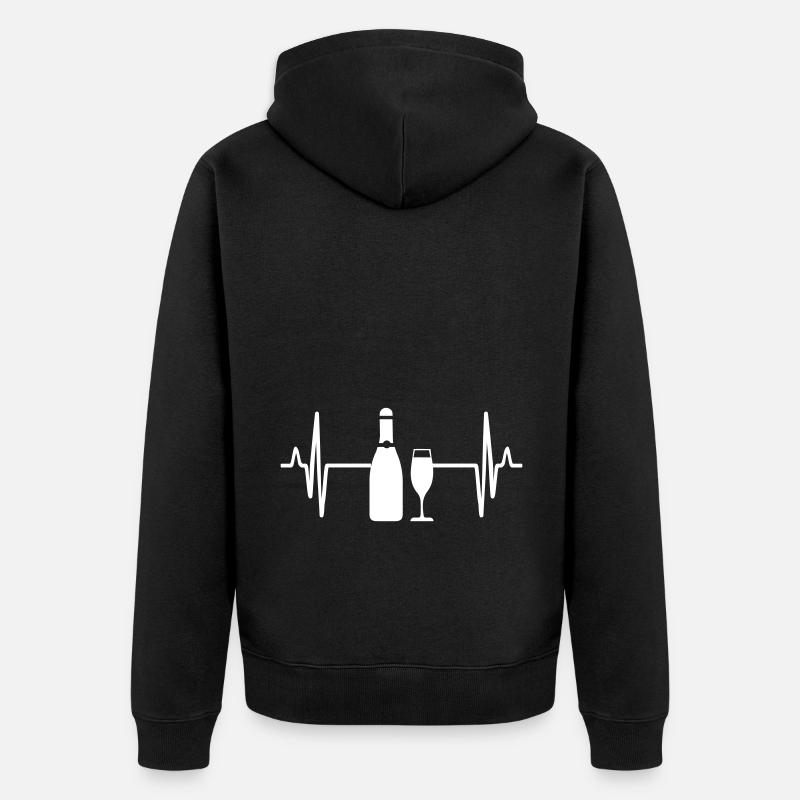 Légumineuses de vin rouge - Veste à capuche bio Premium Unisexe - noir