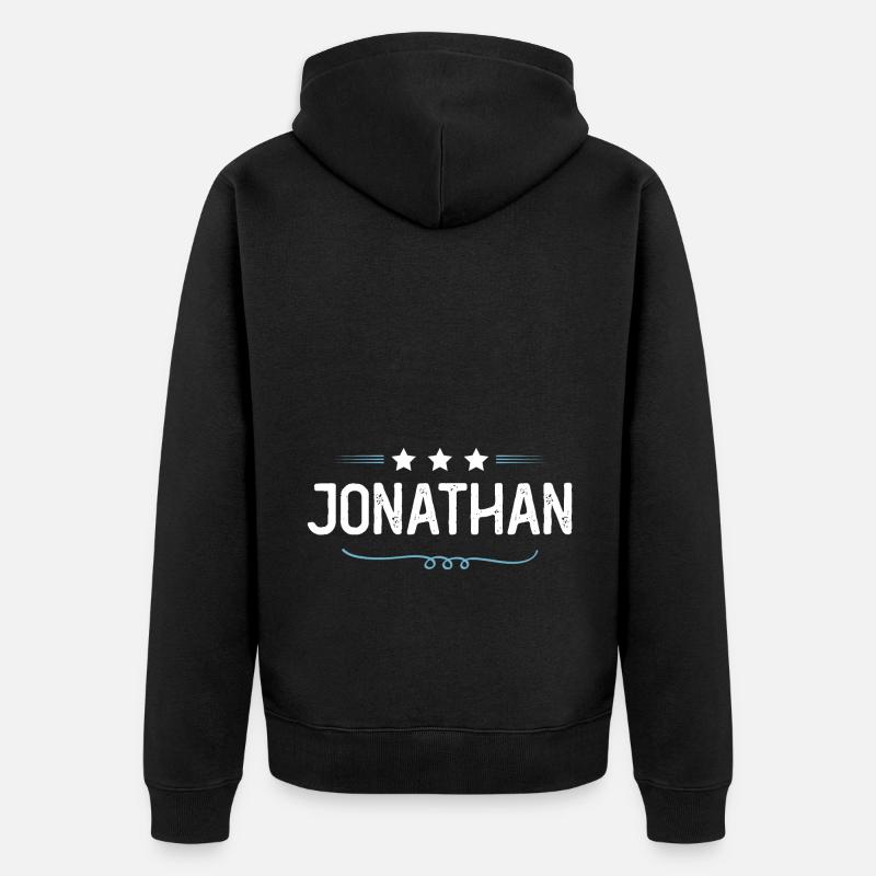 Jonathan - Unisex Premium Bio Zip Hoodie - Schwarz