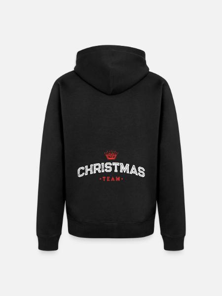 Christmas Team Weihnachten Xmas - Unisex Premium Organic Zip Hoodie - black