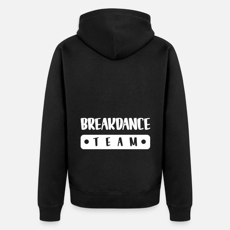 Breakdance Team - Unisex Premium Bio Zip Hoodie - Schwarz
