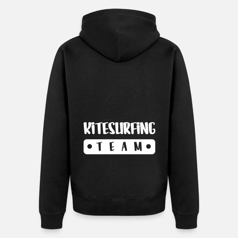 Équipe de kitesurf - Veste à capuche bio Premium Unisexe - noir