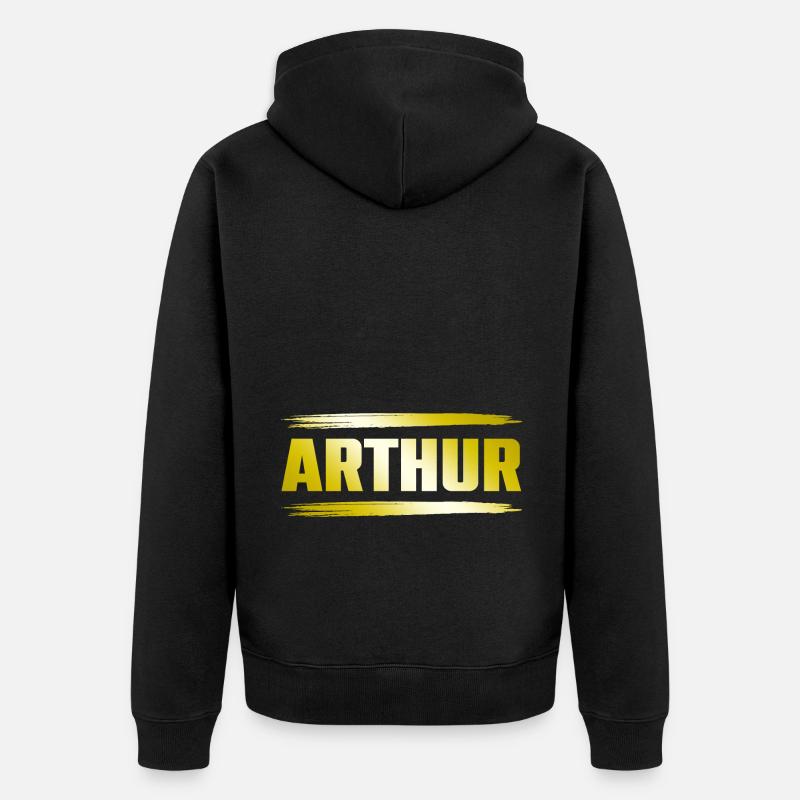 Arthur - Veste à capuche bio Premium Unisexe - noir