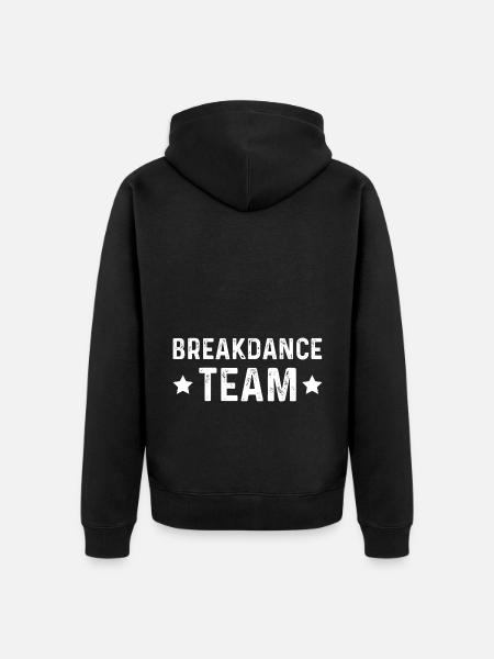 Breakdance Team - Unisex Premium Organic Zip Hoodie - black