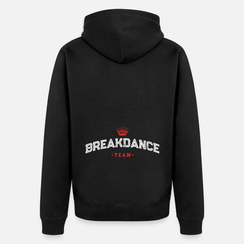 Breakdance Team Tanzen - Unisex Premium Bio Zip Hoodie - Schwarz