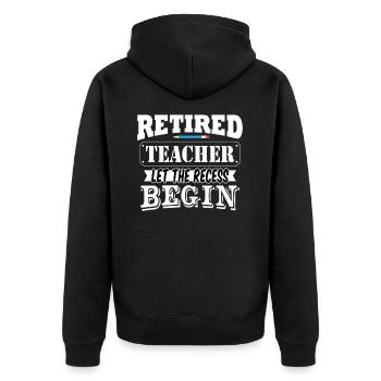 «Unsuccessful à la retraite laisse la récréation - Veste à capuche bio Premium Unisexe - noir - Dos - Nico (187cm)