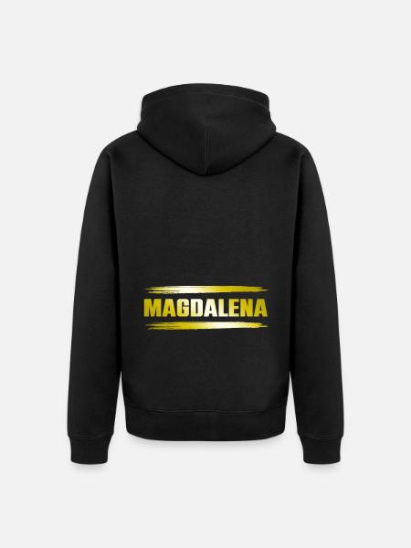 Magdalena - Unisex Premium Bio Zip Hoodie - Schwarz