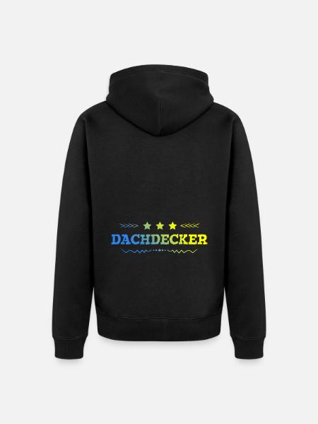 Dachdecker Beruf - Unisex Premium Bio Zip Hoodie - Schwarz