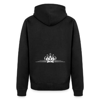 Couronne - Veste à capuche bio Premium Unisexe - noir - Dos - Nico (187cm)