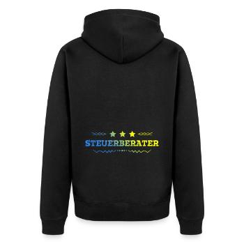 Steuerberater Beruf - Unisex Premium Bio Zip Hoodie - Schwarz - Hinten - Nico (187cm)