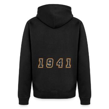 Numéro de l’année 1941 - Veste à capuche bio Premium Unisexe - noir - Dos - Nico (187cm)