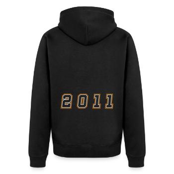 Numéro de l’année 2011 - Veste à capuche bio Premium Unisexe - noir - Dos - Nico (187cm)