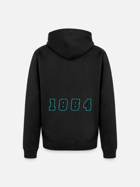 Numéro de l’année 1954 - Veste à capuche bio Premium Unisexe - noir